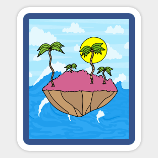 Lonely Island Relaxation Sun Sticker